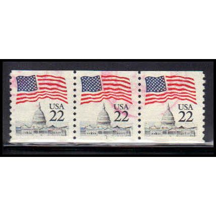 Used 2115a 22c U.S. Flag Very Fine PNC 1/3 PA2512
