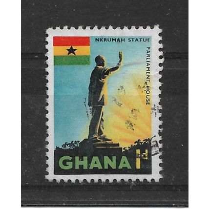 Ghana.SG214 1d Nkrumah Statue,Accra.Fine Used.Nov21