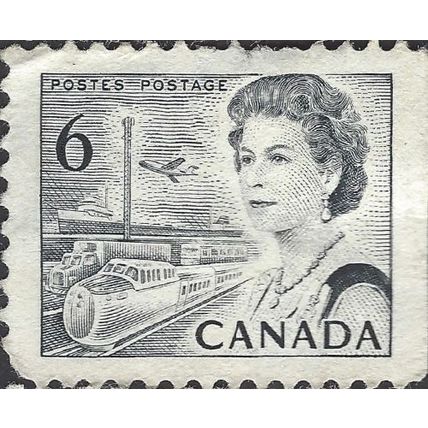CANADA, Queen Elizabeth II, transport, black 1970, 6c