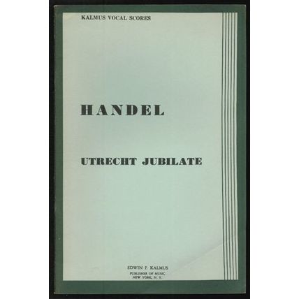 HANDEL UTRECHT JUBILATE Songbook FREE Shipping