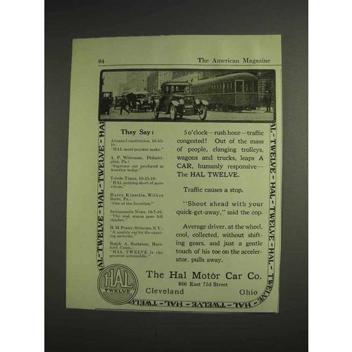 1917 Hal Motor Car Co. Twelve Car Ad - They Say