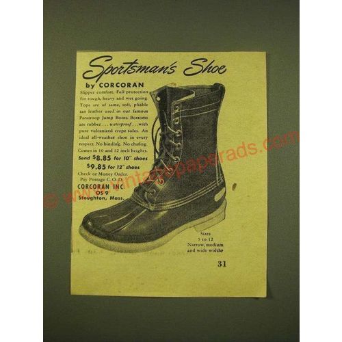 1949 Corcoran Sportsman's Shoe Ad - Sportsman's Shoe by Corcoran