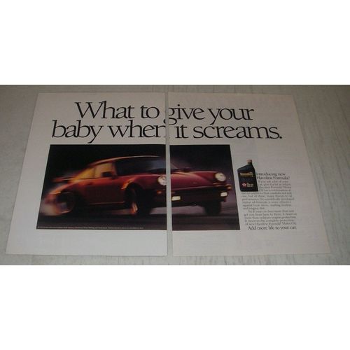 1991 Texaco Havoline Formula 3 Motor Oil Ad - What to give your baby