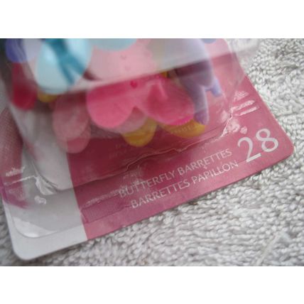 28 Goody Girls Plastic Butterfly Hair Barrettes Secure Pastel Vibrant Colored 09