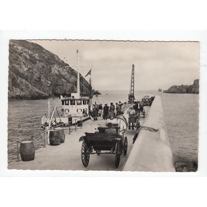 Ferry at Maseline Harbour Sark Modern-Sized RP Postcard Channel Islands