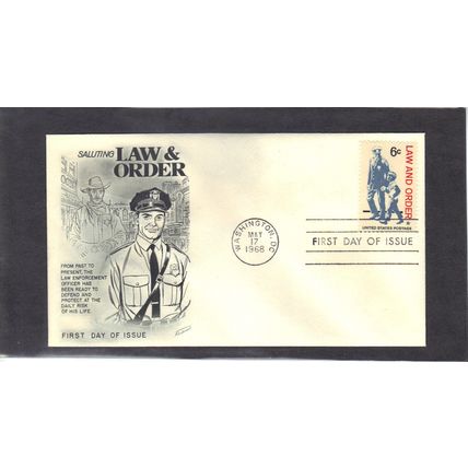 FDC Fleetwood 1343 6c Law and Order (Cachet-U/A) CV42772