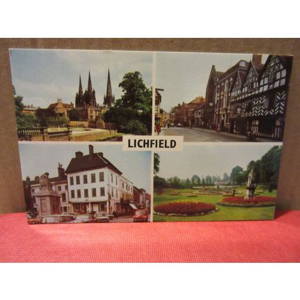 multiview, LICHFIELD, STAFFORDSHIRE unused postcard =