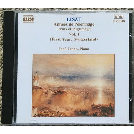CD Liszt YEARS OF PILGRIMAGE Vol 1 First Year Switzerland Jeno Jando, Piano