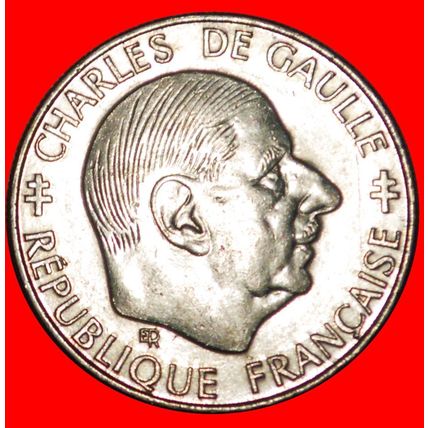 CHARLES DE GAULLE: FRANCE ★ 1 FRANC 1958-1988 MINT LUSTER★LOW START★NO RESERVE!