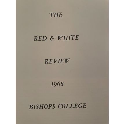 Red and White Review 1968,Bishops College Yearbook