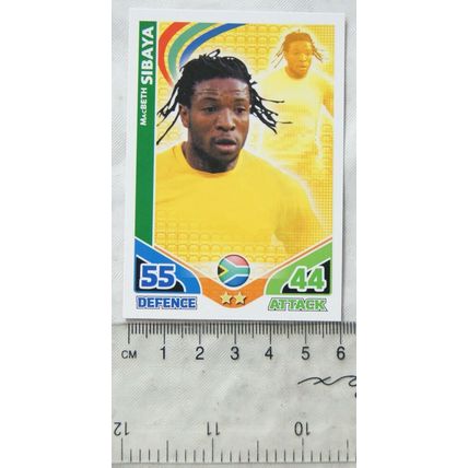 2010 Topps Match Attax World Cup Trading Card - South Africa, MacBeth Sibaya