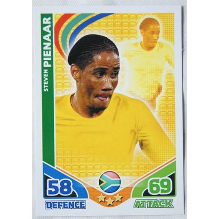 2010 Topps Match Attax World Cup Trading Card - South Africa, Steven Pienaar