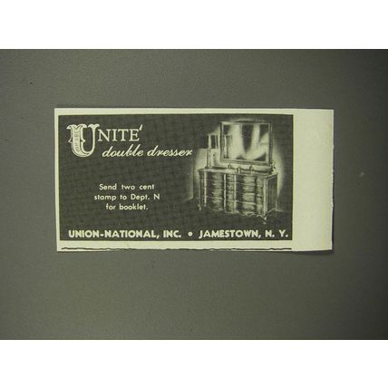 1951 Union-National Unite Double Dresser Advertisement