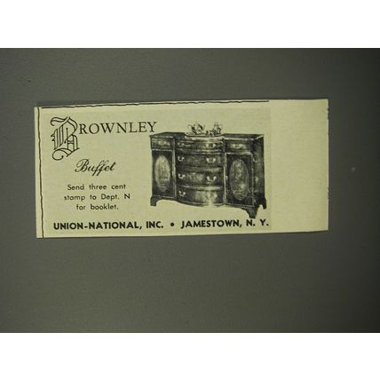 1951 Union-National Brownley Buffet Advertisement