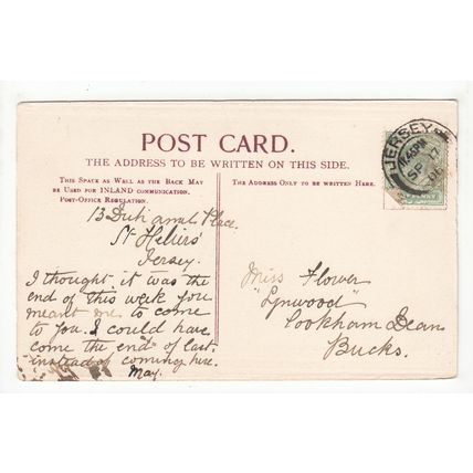St Thomas Church St Helier Jersey Postcard 1906 Channel Islands