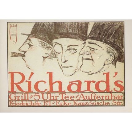 Ernst Deutsch Richards 1913 Pre WW1 Berlin Planet Verlag Poster German Postcard
