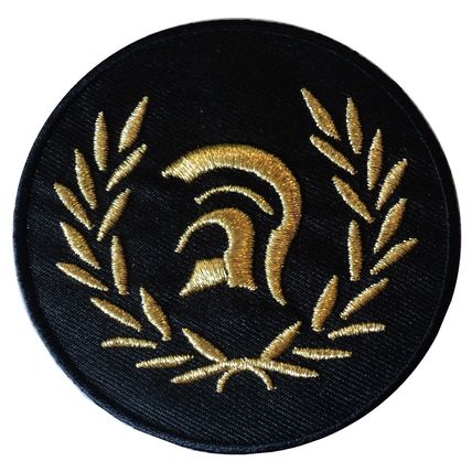 Black Trojan Laurel Scooter Rider Scooterist Iron/ Sew On Embroidered MODS Patch
