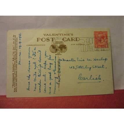 'BOURNEMOUTH Ltd.' STEAM ENGINE railway used postcard RP 1933 pm =