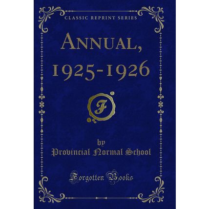 Annual, 1925-1926 (Classic Reprint)