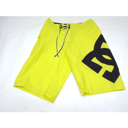 New Boys Girls 24 DC Shoes Long Hot Lime Surf Swim Board Shorts MSRP $35