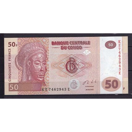 BILLET DE BANQUE CONGO 50 FRANCS 2013 PICK 97 NEUF