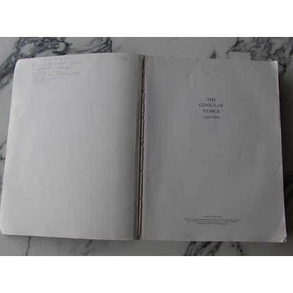 The Genius of Venice 1500-1600-Jane Martineau 1983 Illustrated Art guidebook