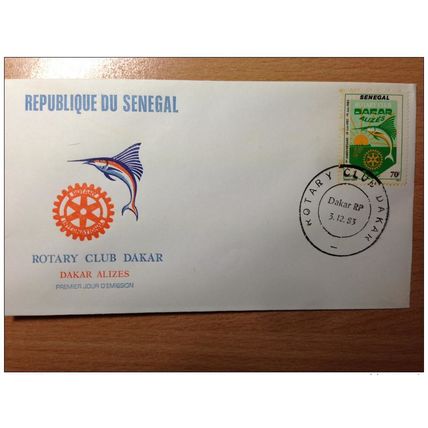 Sénégal FDC 1er premier jour 1983 Rotary Club Dakar Alizés Fish poisson Fisch