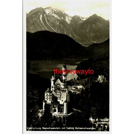 Konigsburg Neuschwanstein, Germany, RP Martin Herpich, Postcard,