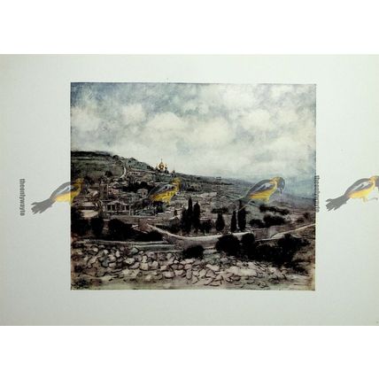 Mount Of Olives, Jerusalem, Israel, Menpes, Book Illustration (Print), 1903