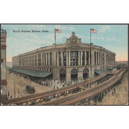 South Station, Boston, Massachusetts, 1913 - Curt Teich Postcard