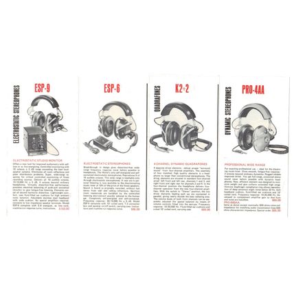 BROCHURE: 1968 Koss Stereo Phones