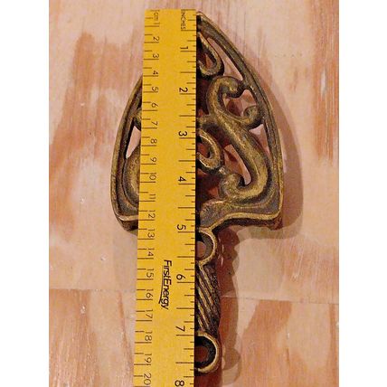 Vintage Wilton Cast Brass Trivet Scroll Hot Iron Base Stand Farmhouse Home