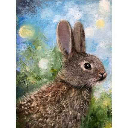 Oil Painting Rabbit Wall Art Animals