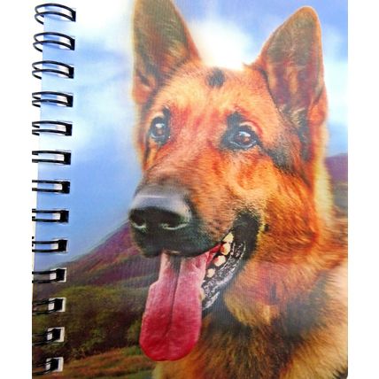 Short Haired German Shepherd 3D Notebook,