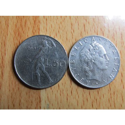 Italy 1968 50 Lire Coin