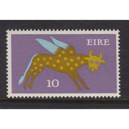 IRELAND SG299 1971 10p Winged Ox Lilac Border Type I ~ MOUNTED MINT.