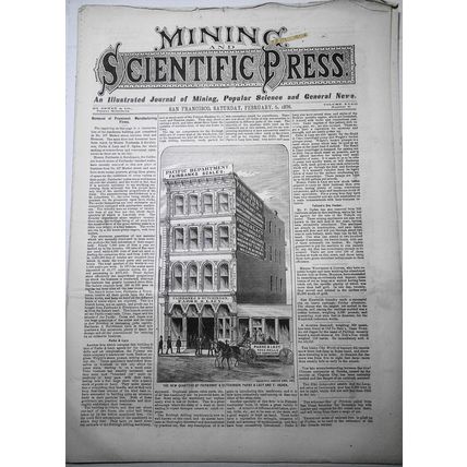 Mining and Scientific Press Feb 5, 1876. Fairbanks; Swindling Mining companies