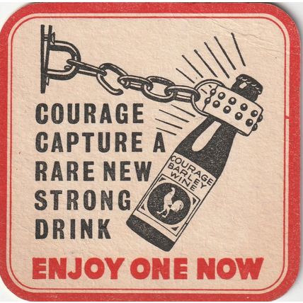 BEER MAT - COURAGE BARCLAY BREWERY - BARLEY WINE - (Cat No 035) - (1964)