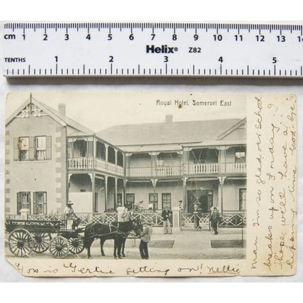 vintage postcard Royal Hotel, Somerset East