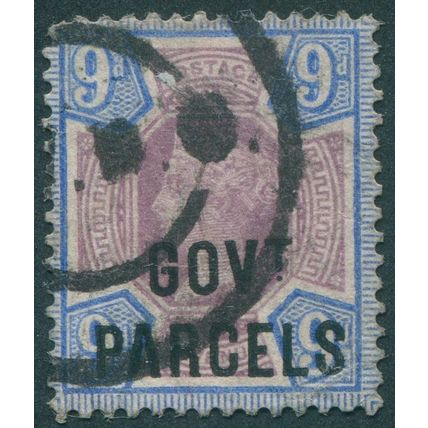 Great Britain 1888 9d dull purple & blue Government Parcels SGO67 used