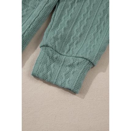 Canton Textured Knit Side Pockets Open Front Cardigan