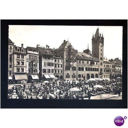 Switzerland BASEL Marktplatz Postcard by Photoglob (b5058)