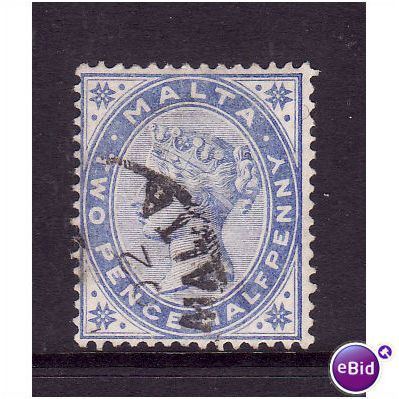 Malta 1885 sg24 2 1/2d Dull Blue fine used