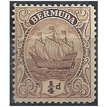 Bermuda 1928 SG77 1/4d Brown Mounted Mint . .