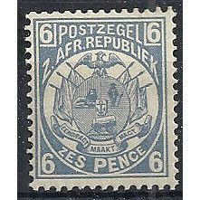 Transvaal 1885 SG182 6d Pale Dull Blue Mounted Mint ...