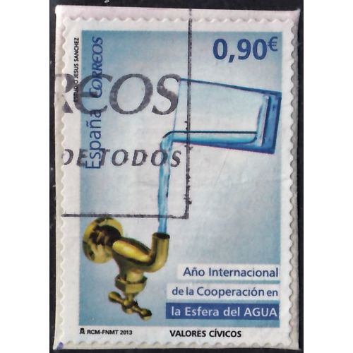 Spain, 2013, 90c Water Cooperation, SG 4752 (Scott #3893), used on piece