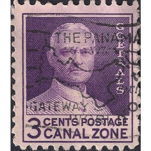 CANAL ZONE, Goethals, violet 1934, 3c, #2