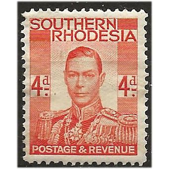 Southern Rhodesia 1937 SG43 4d Red-Orange Mounted Mint .. ..