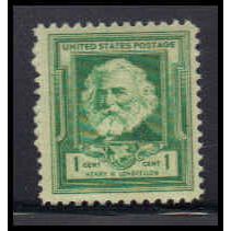 864 1c Henry Longfellow Fine MNH KA2472