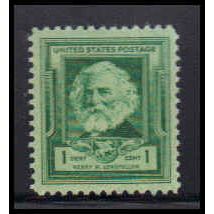 864 1c Henry Longfellow Fine MNH KA2569